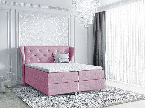 Elior Łóżko kontynentalne Lilly 120x200 - 44 kolory