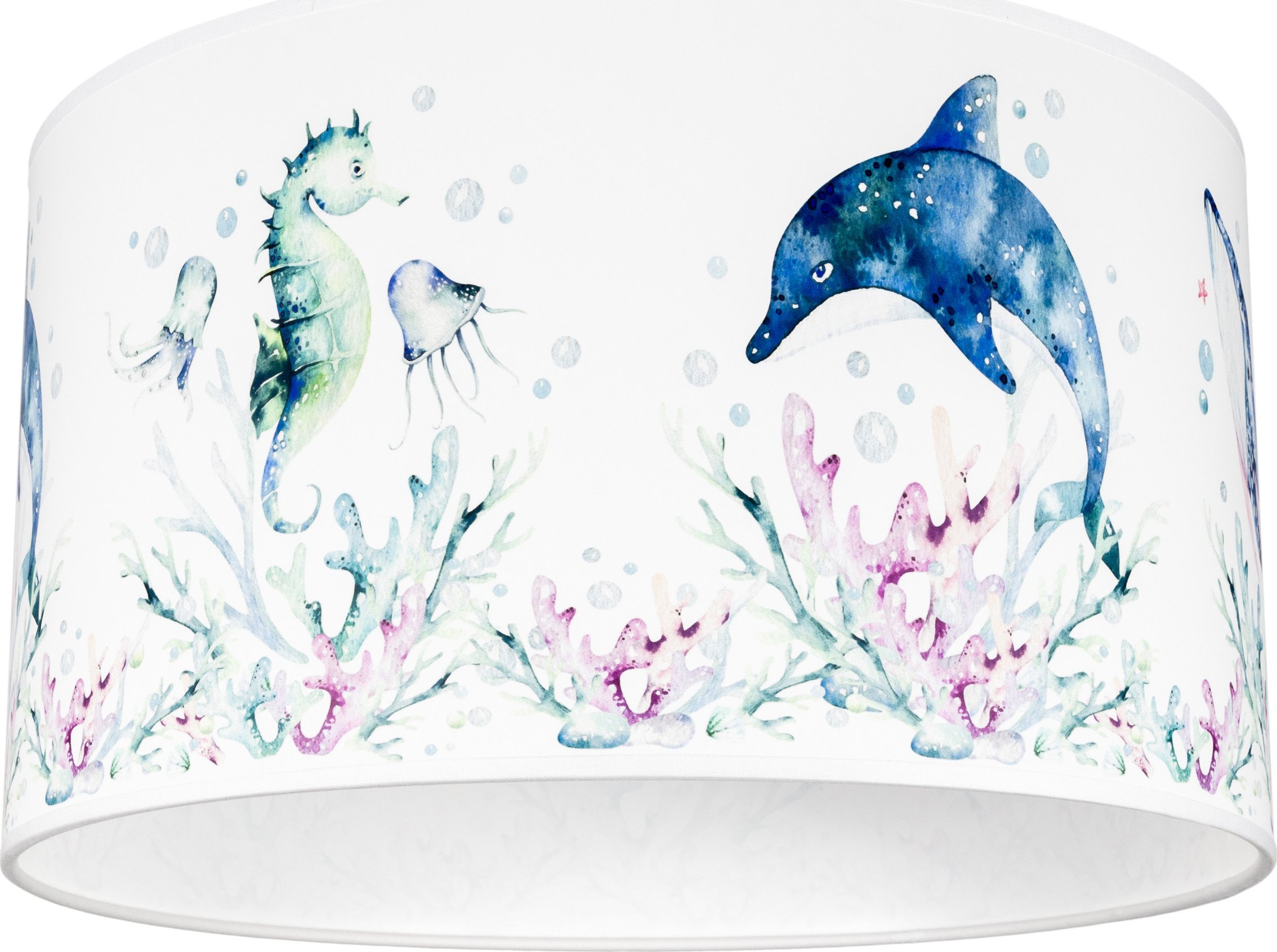 BELIS Lampa sufitowa dziecięca plafon OCEAN biała 1 x E27 0907