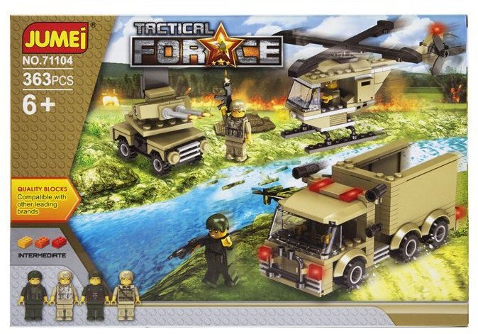 Klocki Jumei SŁUŻBY TAKTYCZNE 363 elementy, 38 x 26 cm