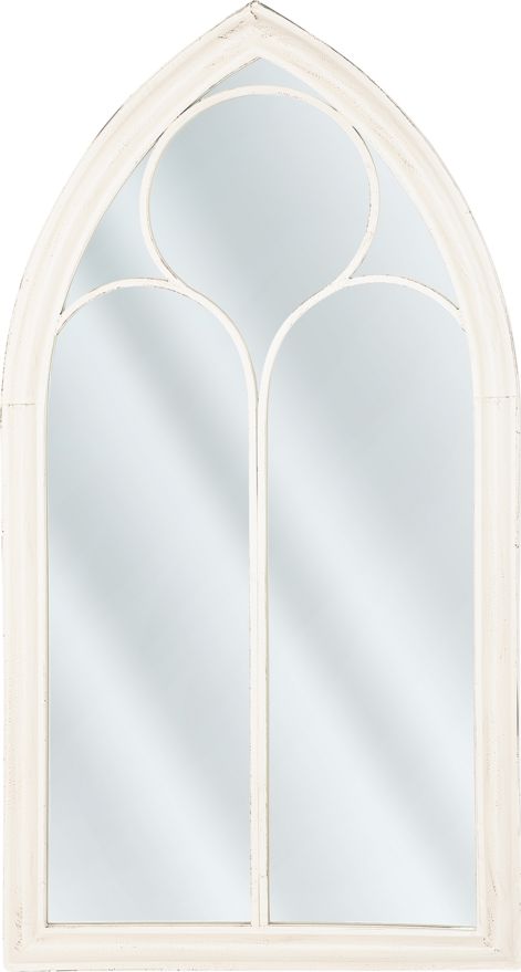 Beliani Lustro ścienne złamana biel Trelly