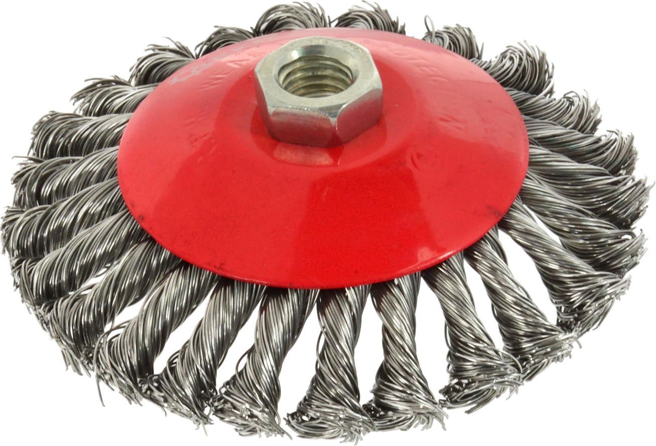 Geko szczotka druciana boczna pleciona 125mm M14 (G00607)