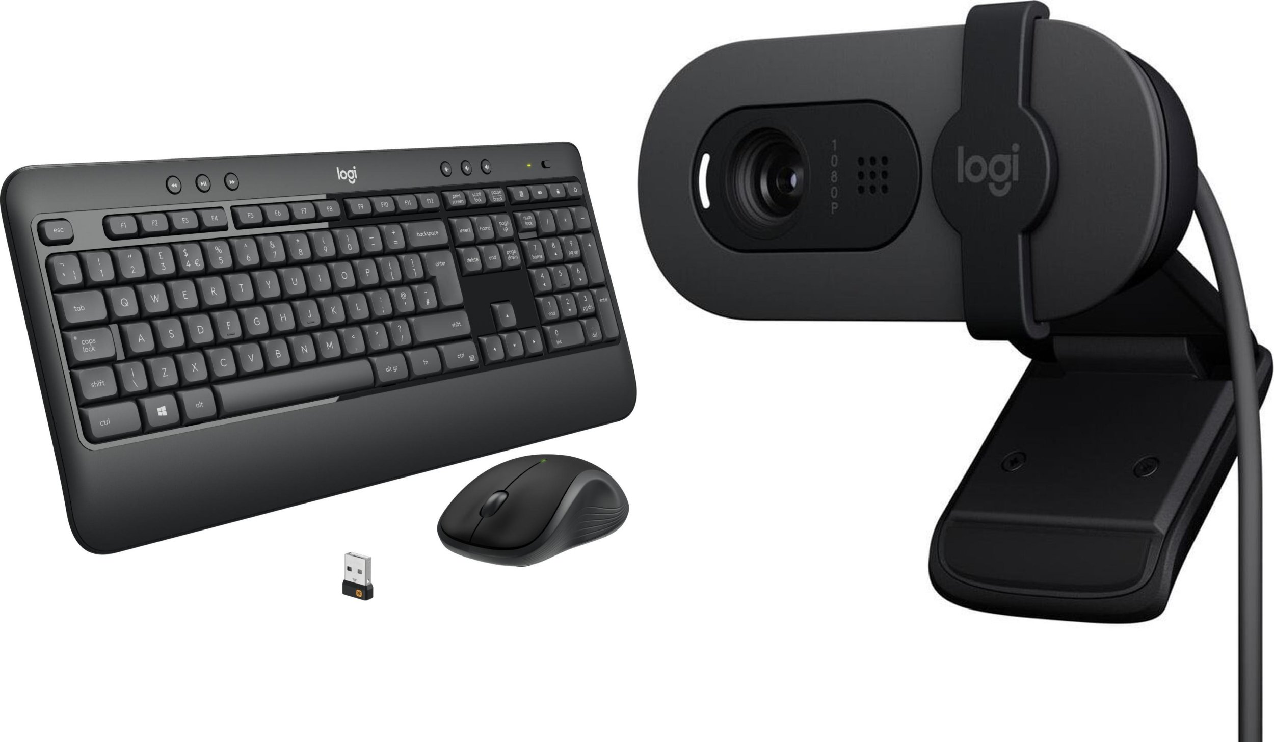 Klawiatura + mysz Logitech MK540 Advanced US (920-008685) + Brio 100 (960-001585)