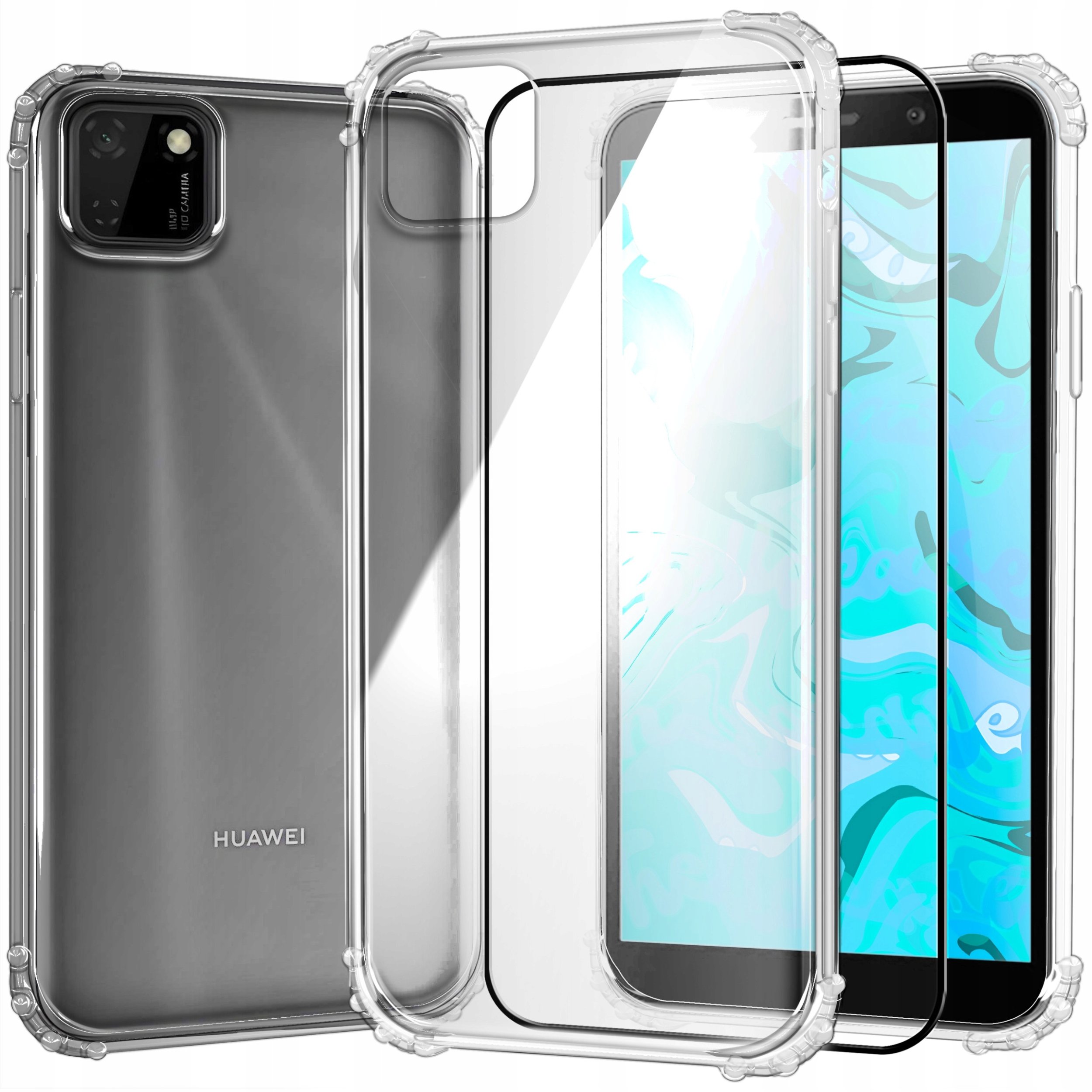 ETUI PANCERNE DO HUAWEI Y5P | CASE SILIKON GUMOWE SLIM ANTI SHOCK SZKŁO