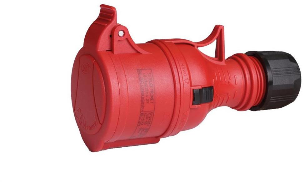 Gniazdo przenośne 32A 5P 400V czerwone TWIST GPP TYP B 32/5 IP44 921885
