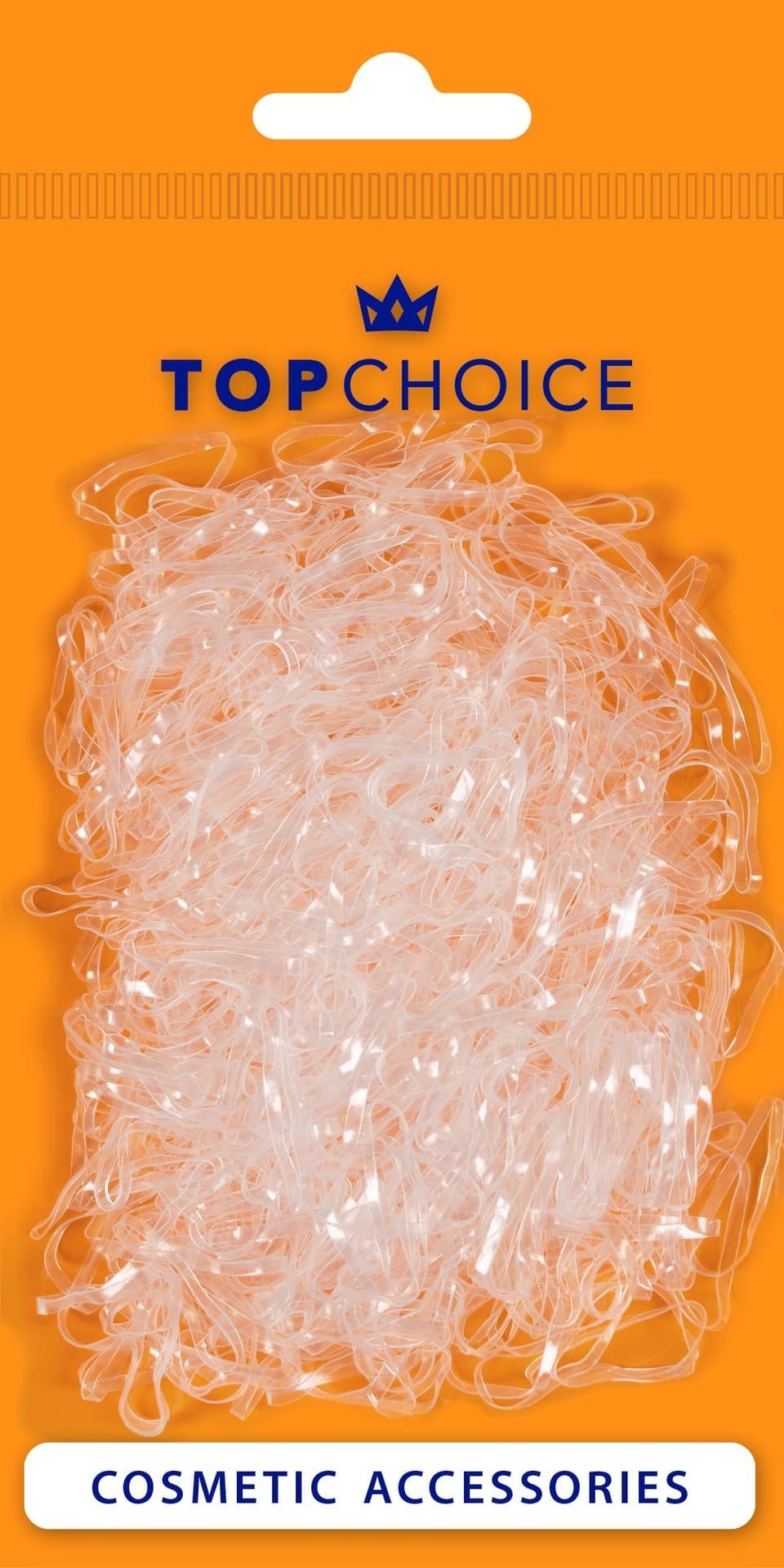 Top Choice TOP CHOICE Gumki do włosów - transparentne (26928) 1 op. - 500 szt.