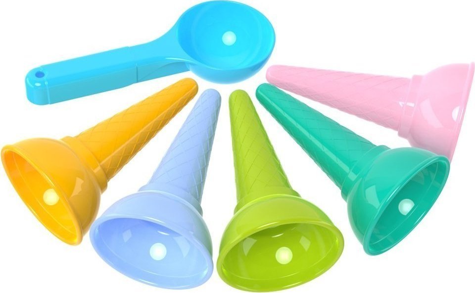 Technok Zestaw Kolorowych Foremek Rożki Lody Piasek 6221