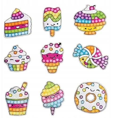 Diamentowe obrazki / naklejki dla dzieci / rękodzieło artystyczne / CANDY