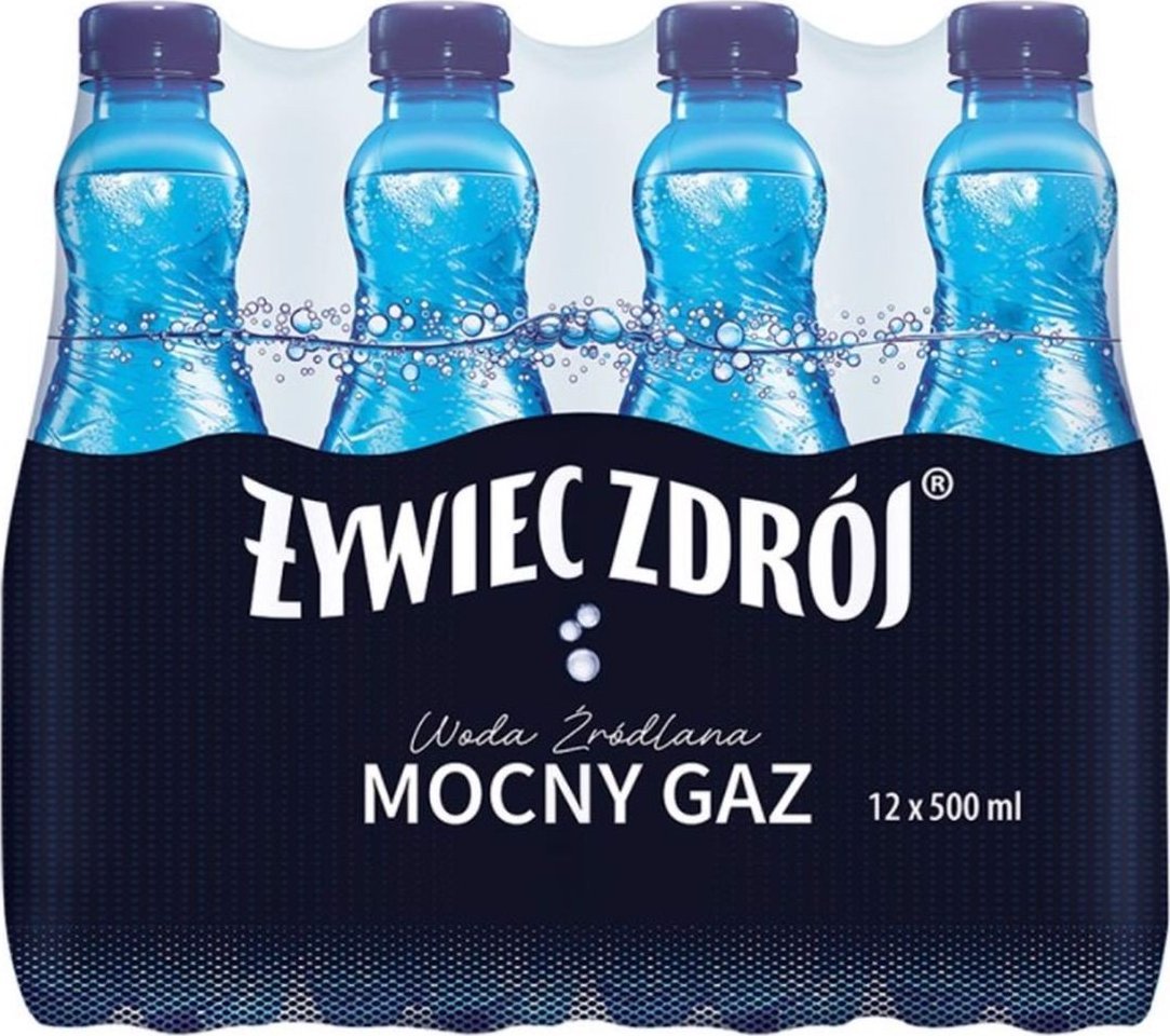 Woda Żywiec Zdrój Mocny Gaz Woda źródlana 500 ml x 12 sztuk