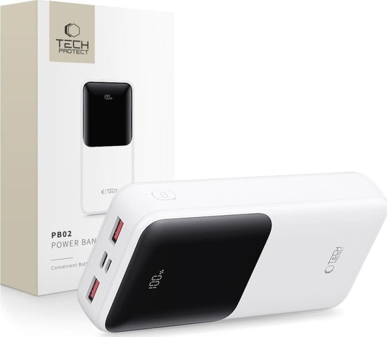 TECH-PROTECT PB02 POWER BANK 20000MAH 22.5W WHITE