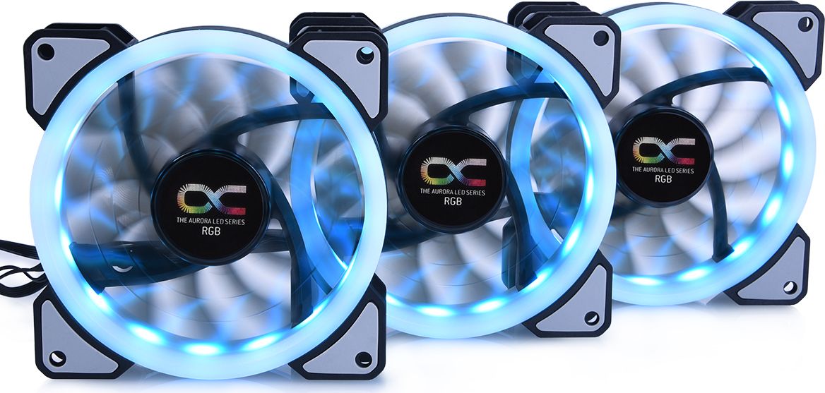 Wentylator Alphacool Eiszyklon Aurora LUX Digital RGB 3-pack + Hub (24804)