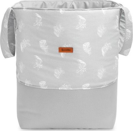 Sensillo KOSZ NA ZABAWKI MEDIUM 35X47 CM PIÓRKA SZARE