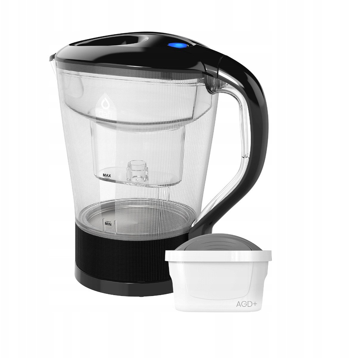 Elektryczny czajnik filtrujący Dafi 2w1 czarny z wkładem AGD+ Unimax