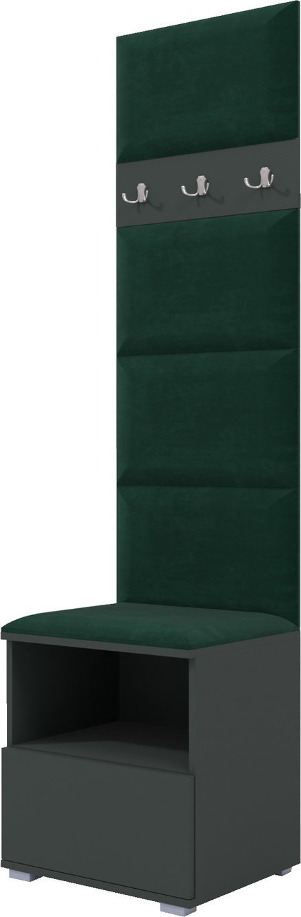 Ravio Tapicerowana garderoba Nela IV - kolor grafit + tkanina Trinity 28