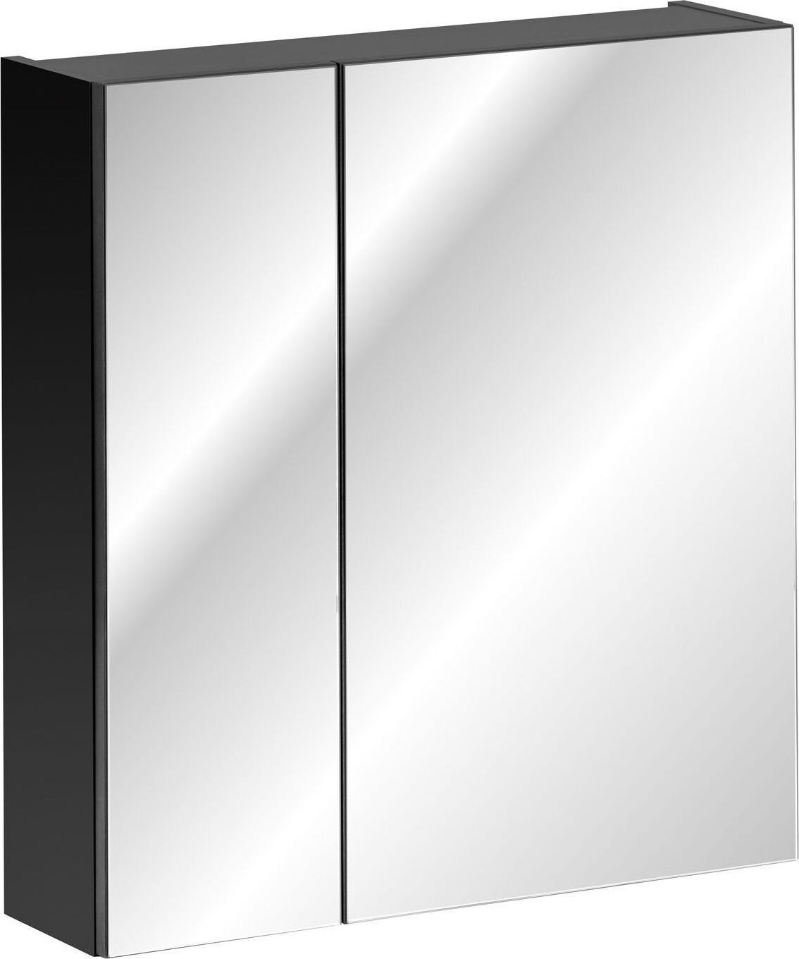 Comad Szafka wisząca z lustrem, Santa Fe, 60x17x65 cm, czarny, mat