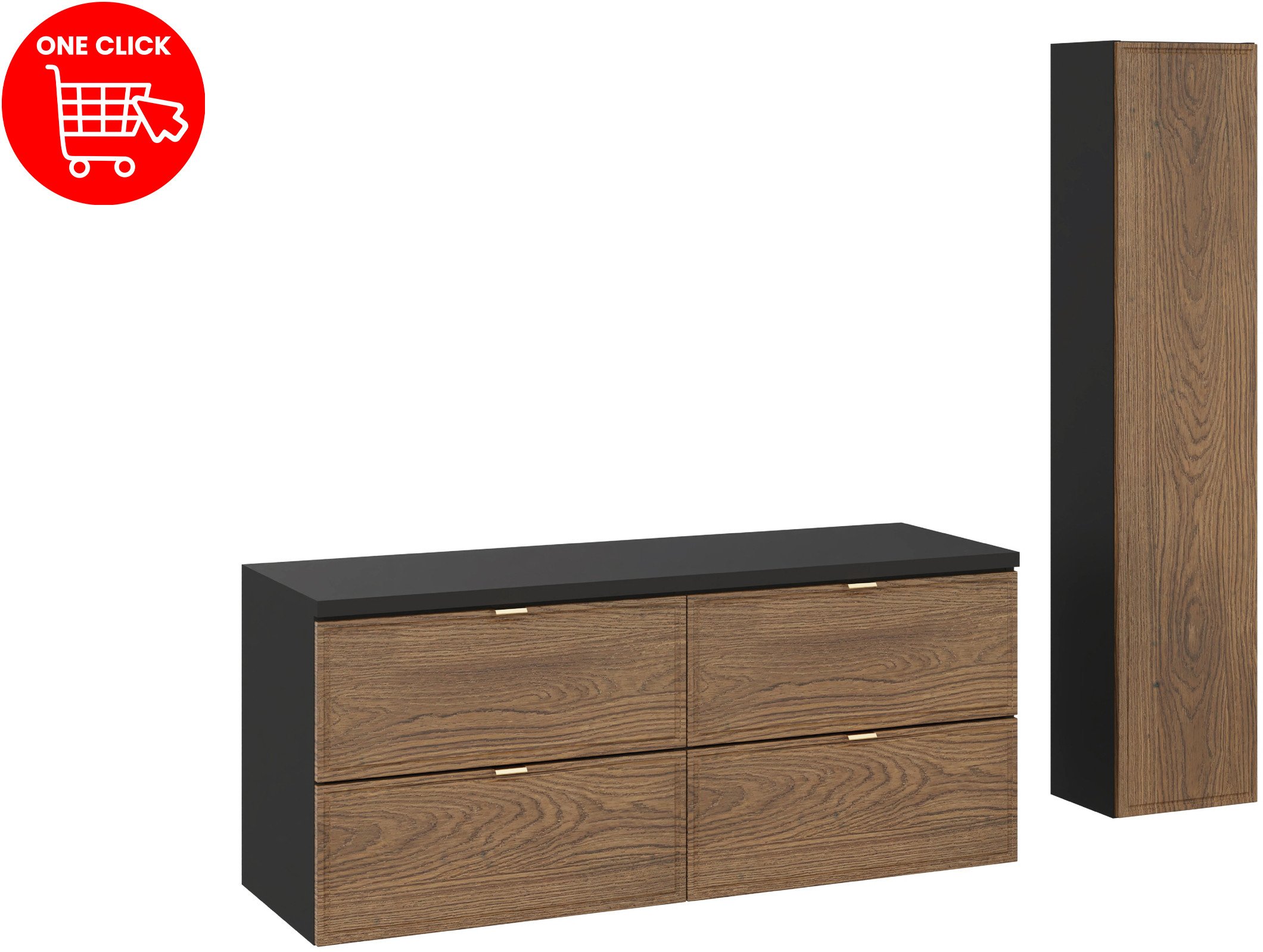 Zestaw meblowy 120cm z blatem i Szafką wysoką