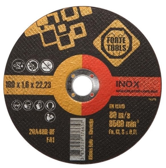 CUTTING DISC 180X1,6X22,23 MM FORTE TOO