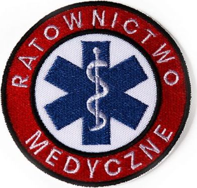 Polska Firma Emblemat RATOWNICTWO MEDYCZNE koło czerwone