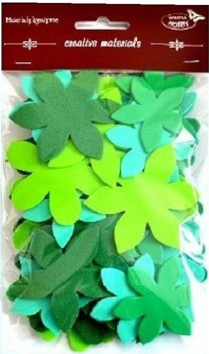Kwiatki tonacja zielona 60szt