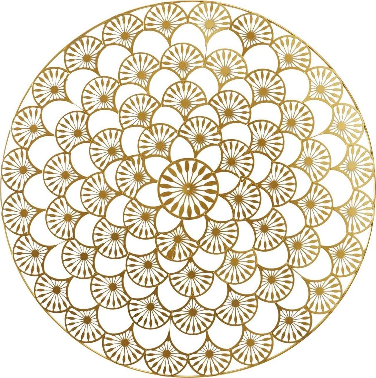 Intesi INTESI DEKORACJA ŚCIENNA MANDALA 70CM ZŁOTA