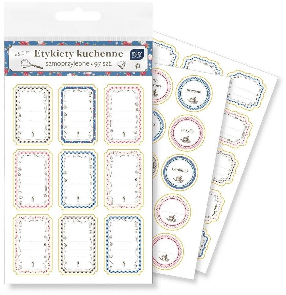 Etykiety kuchenne 97szt Colour