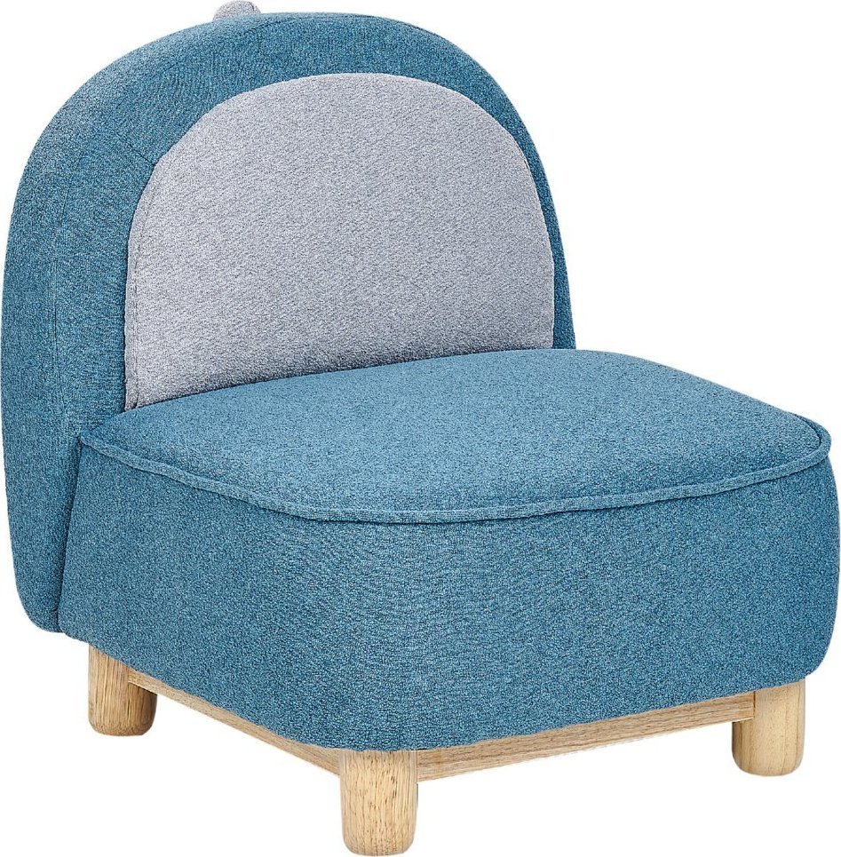 Beliani Fotel dziecięcy dinozaur niebieski FABORG