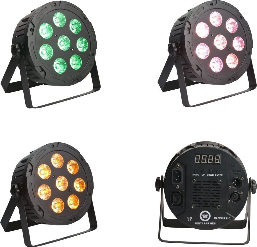Lampa studyjna LIGHT4ME Penta Par 8x12W MKII RGBWA LED slim