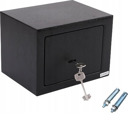 SEJF DOMOWY KASETKA ZAMEK NA KLUCZ 2 KLUCZE 5