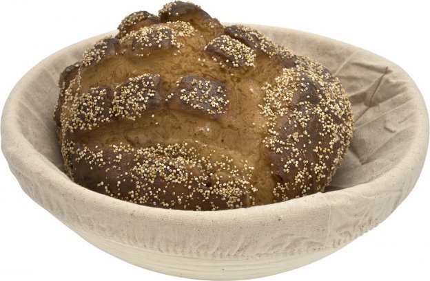 Ratanowy koszyk do garowania chleba 25 cm okrągły LEN