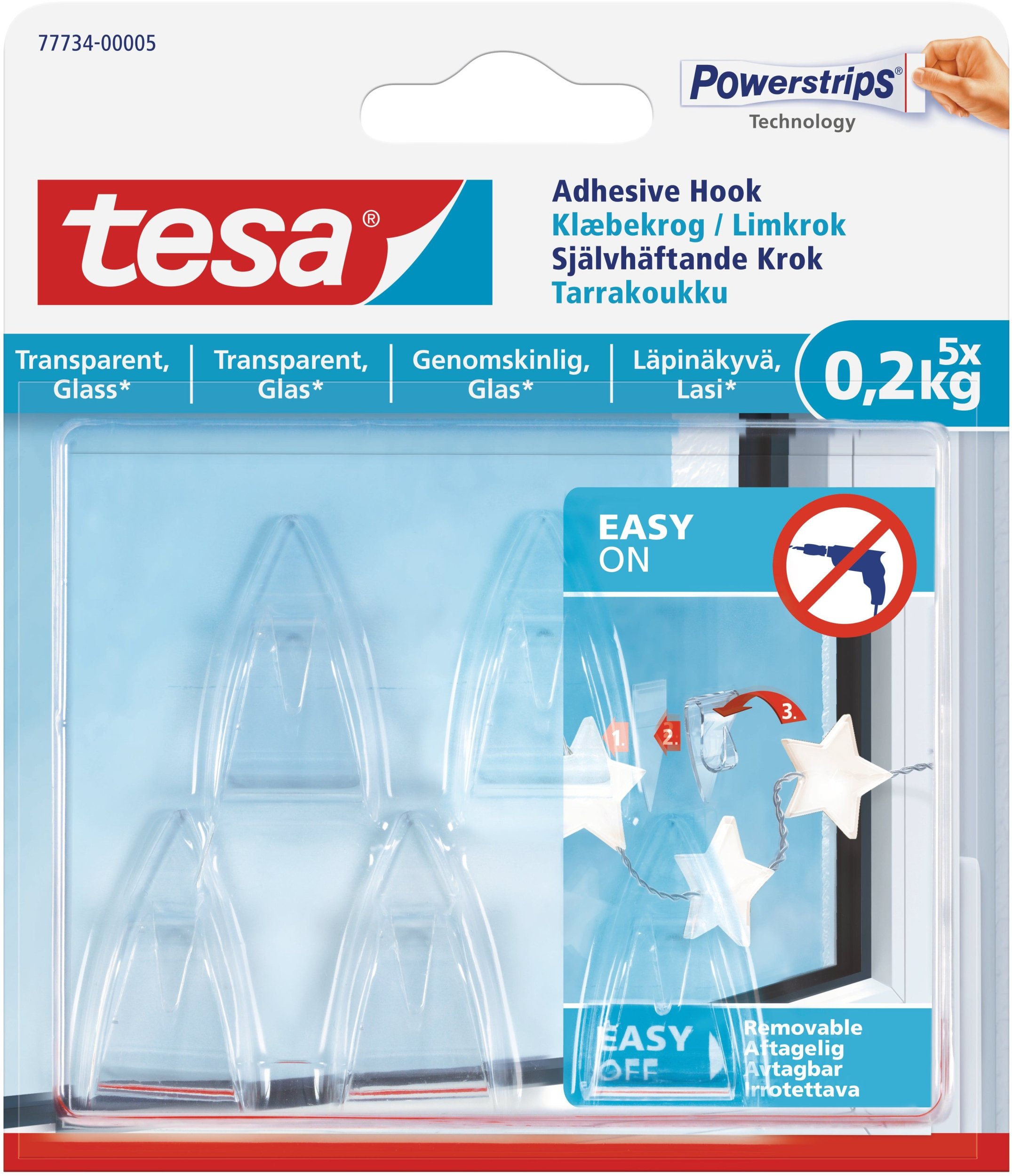 TESA 77734 HOOKS DECO. 5X0.2KG