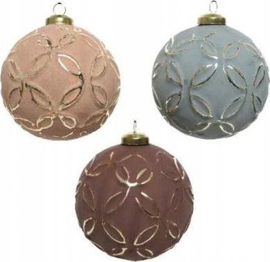 Kaemingk Bombki choinkowe świąteczne mix kolorów 3 szt.