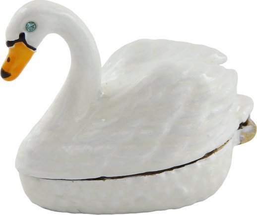 Wyjątkowe, metalowe pudełeczko prezentowe Łabędź - B0736-02