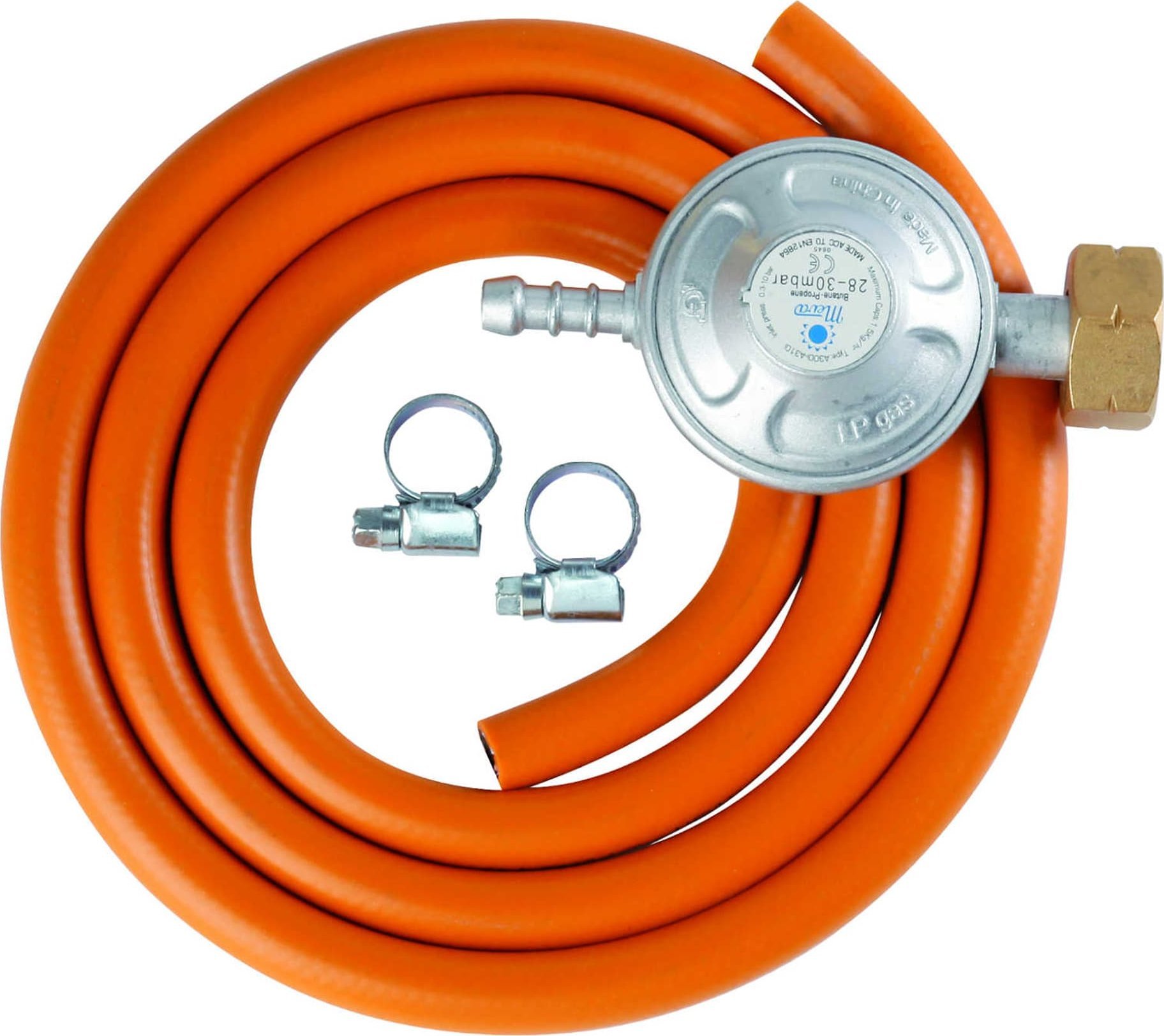 Meva Zestaw do podłączenia butli z gazem LPG reduktor 37 mbar 1,5m