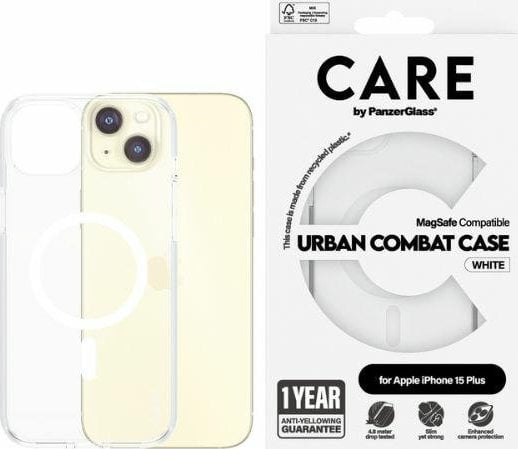 PanzerGlass CARE by PanzerGlass Urban Combat Case iPhone 15 Plus 6,7" MagSafe biały/white 1419