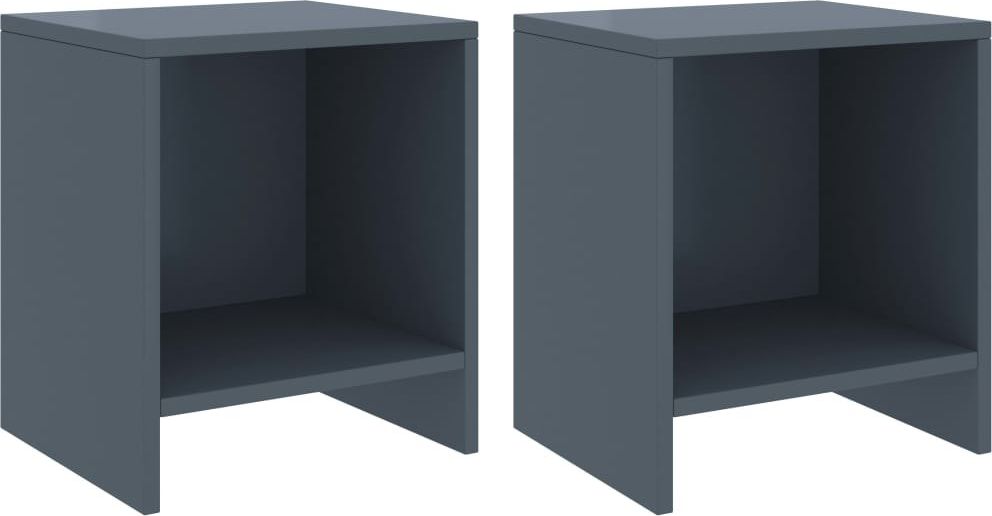 vidaXL VidaXL Szafki nocne, 2 szt., jasnoszare, 35x30x40 cm, drewno sosnowe