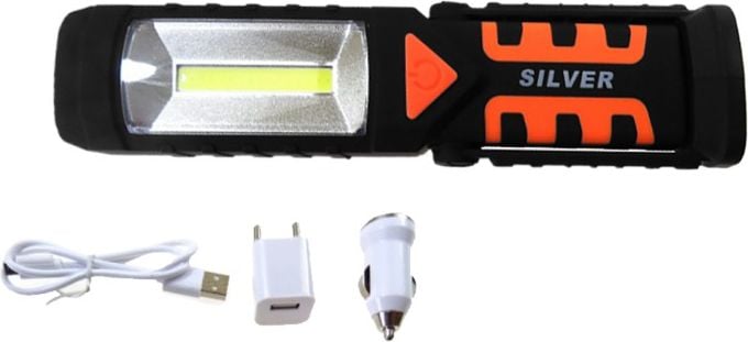 Silver LAMPA WARSZT.LED 12V/230V MAGNES/SILVER EX10890 - 10890