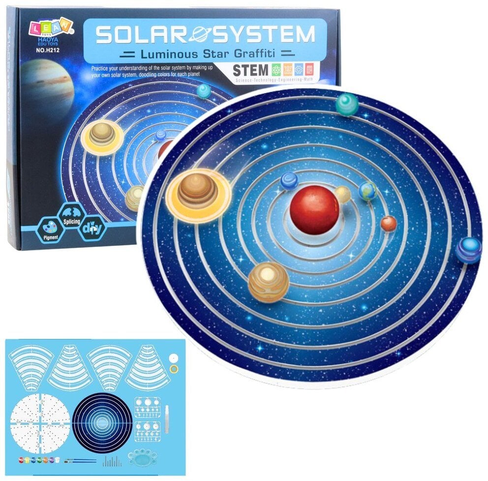 Zestaw Edukacyjny Plastyczny Układ Słoneczny Planety DIY LEAN Toys