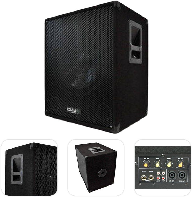 Kolumna Ibiza Sound Subwoofer aktywny 15'' 800W SUB15A one size