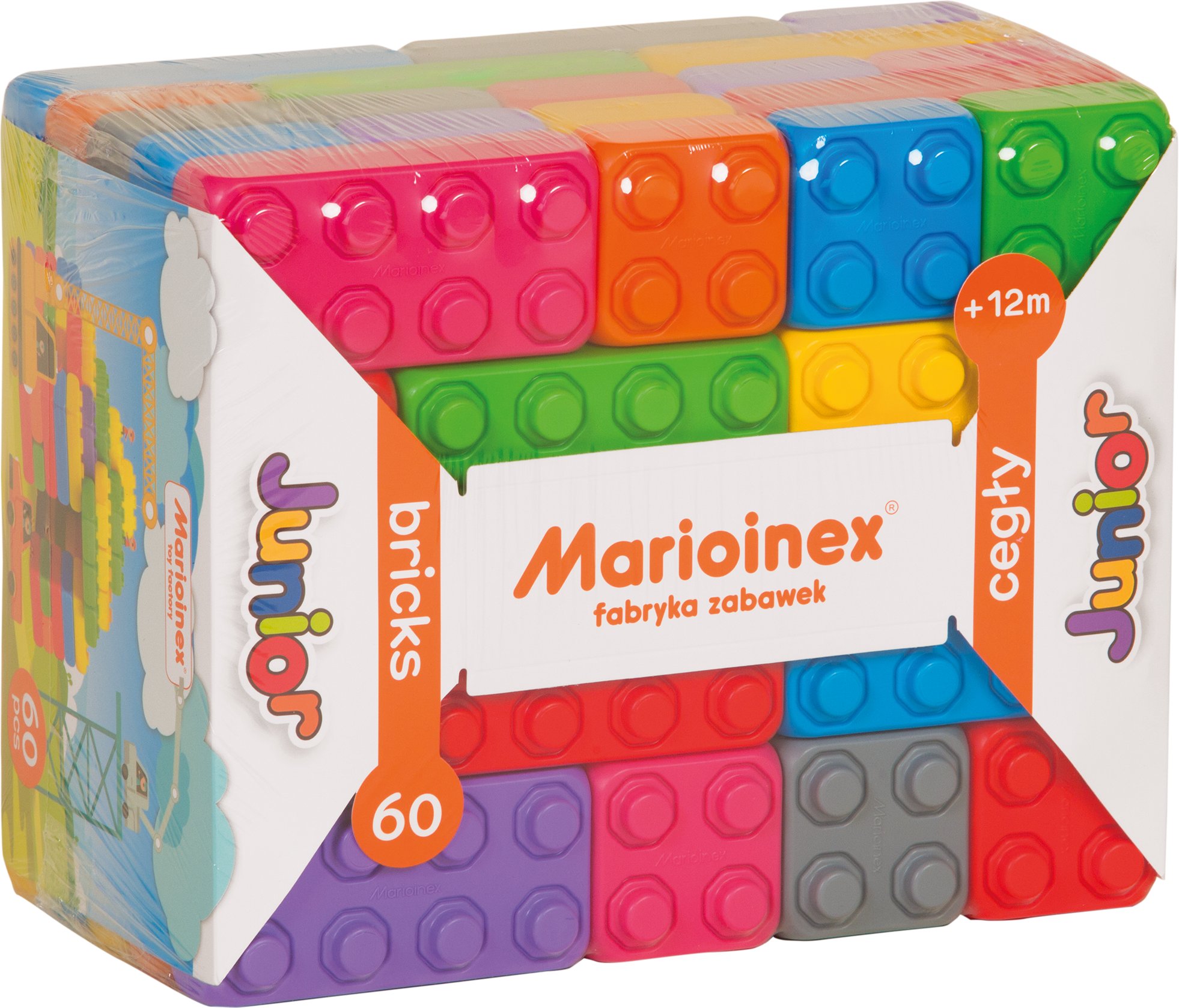Marioinex Klocki budowlane Cegły Junior 60 elementów (901700)
