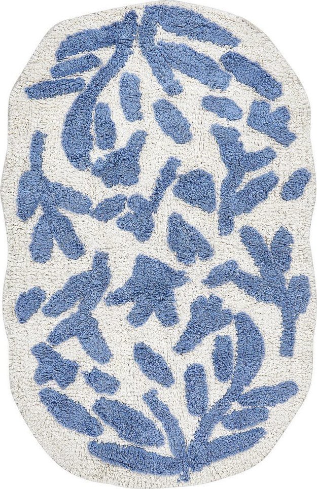 Beliani Dywanik łazienkowy 60x90cm niebieski