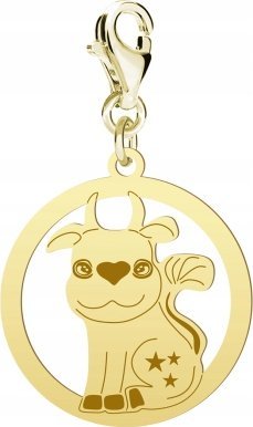 Radziszewska Jewellery Pozłacany Charms CUTIE KRÓWKA DEDYKACJA