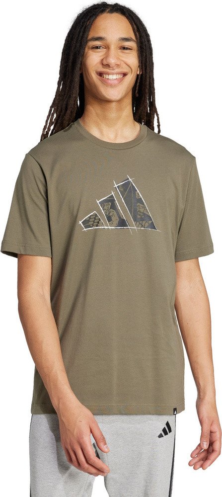 Koszulka męska adidas Logo Graphic oliwkowa KA9801 XL