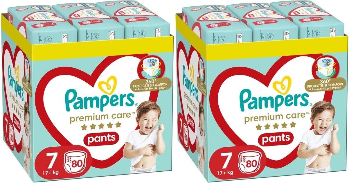 Pampers Pieluchomajtki Premium Care 7, 17+ kg, 80 szt. x2