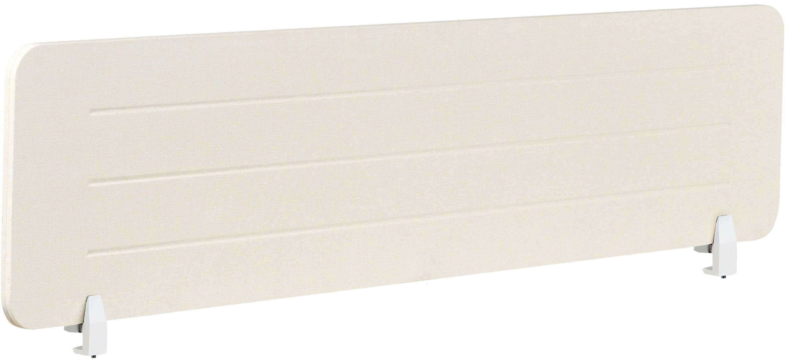 Przegroda na biurko 160 x 40 cm jasnobeżowa ZIGGY