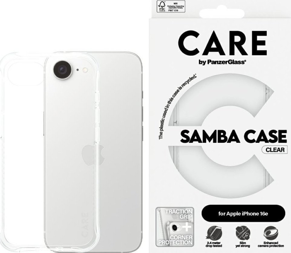 PanzerGlass Etui CARE by Fashion do iPhone 16e przezroczysty