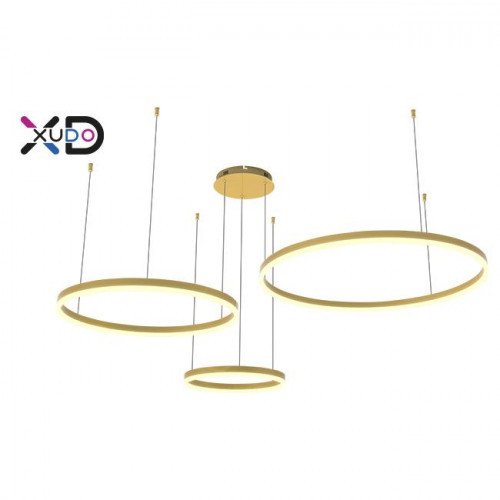 Żyrandol LED Mundo 40/60/80cm 72W złoty 3CCT pilo
