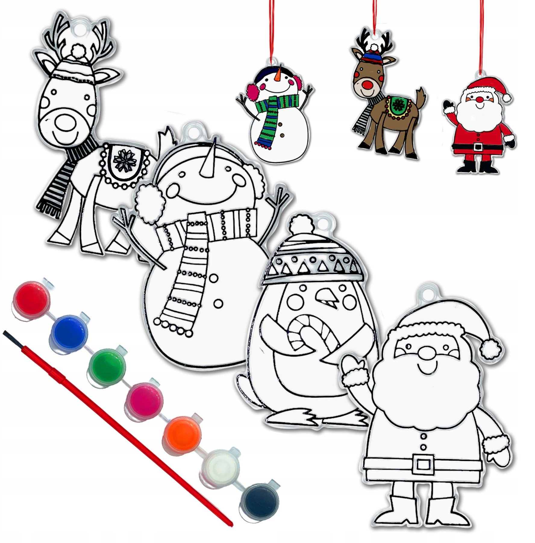 4x BOMBKA DO MALOWANIA ZAWIESZKA CHOINKOWA WITRAŻ