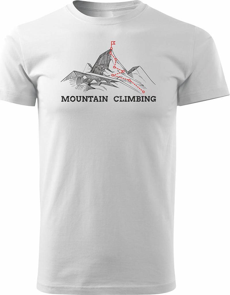 Topslang Koszulka z górami w góry wspinaczka climbing męska biała REGULAR r. S