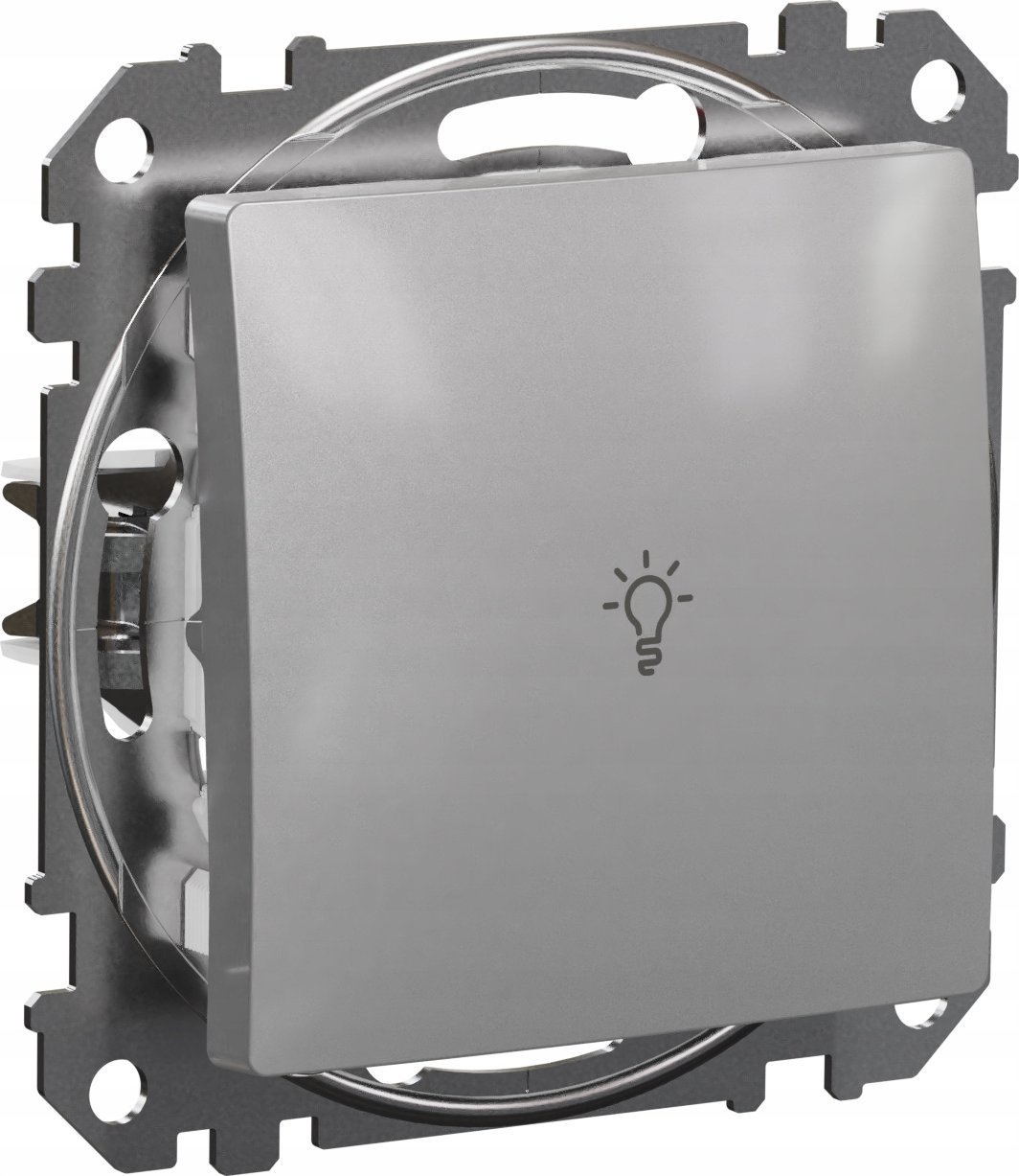 Schneider Electric Sedna Design Przycisk światło srebrne aluminium SDD113132