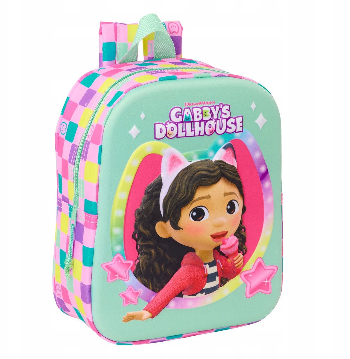 Plecak przedszkolny do przedszkola plecaczek Koci Domek Gabi różowy 3D