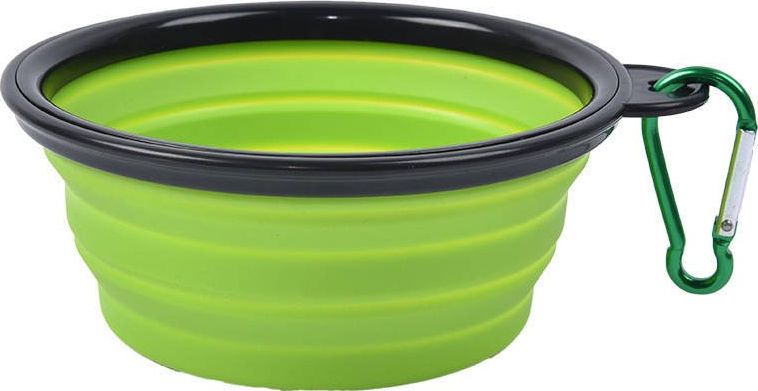 Mersjo Miska silikonowa dla psa składana turystyczna zielona